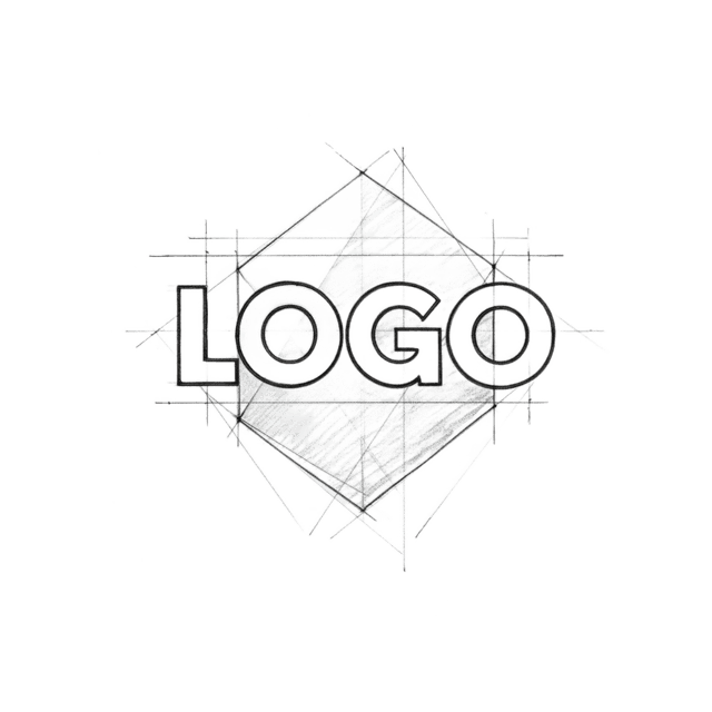 Наброски логотипа с буквами Logo